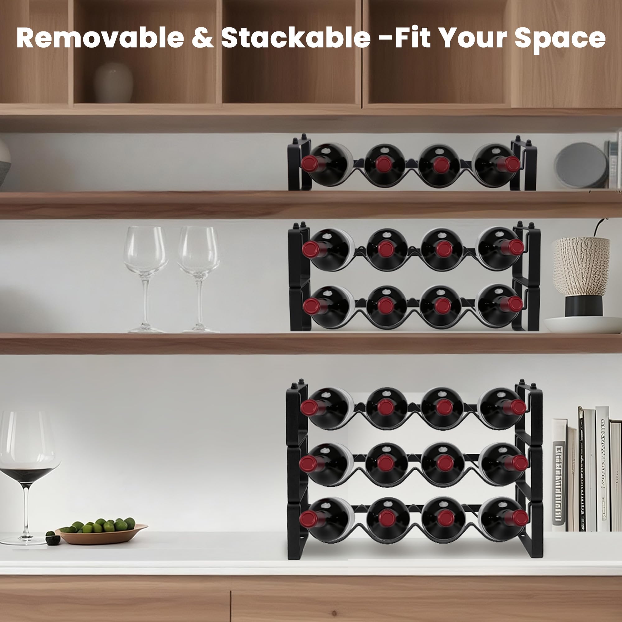STAEVER-ideal-para-apartamentos-cocinas-pequeñas ahorra espacio y ordena bebidas.