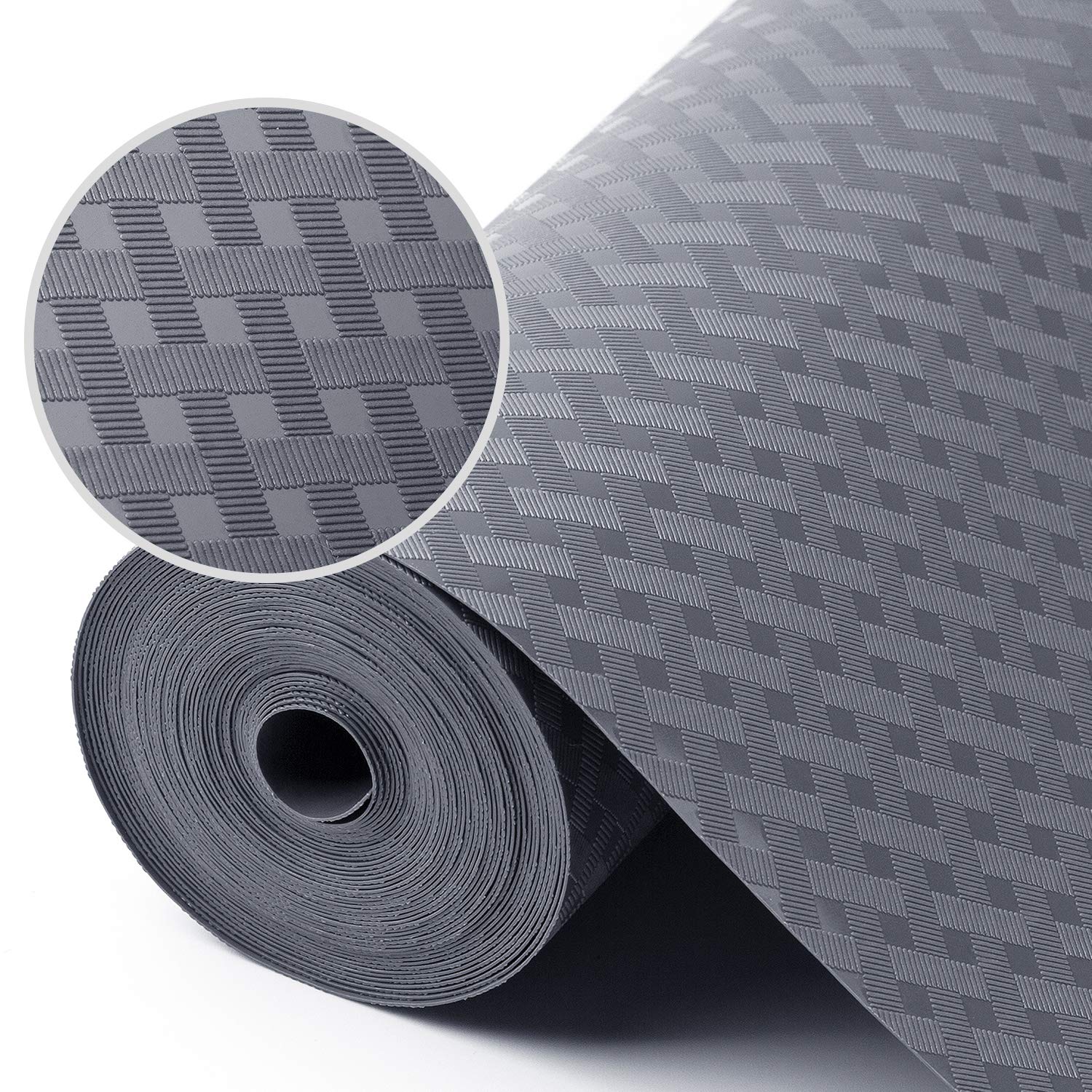 StaHom estera para estantes de cocina gris, protege superficies y facilita limpieza.
