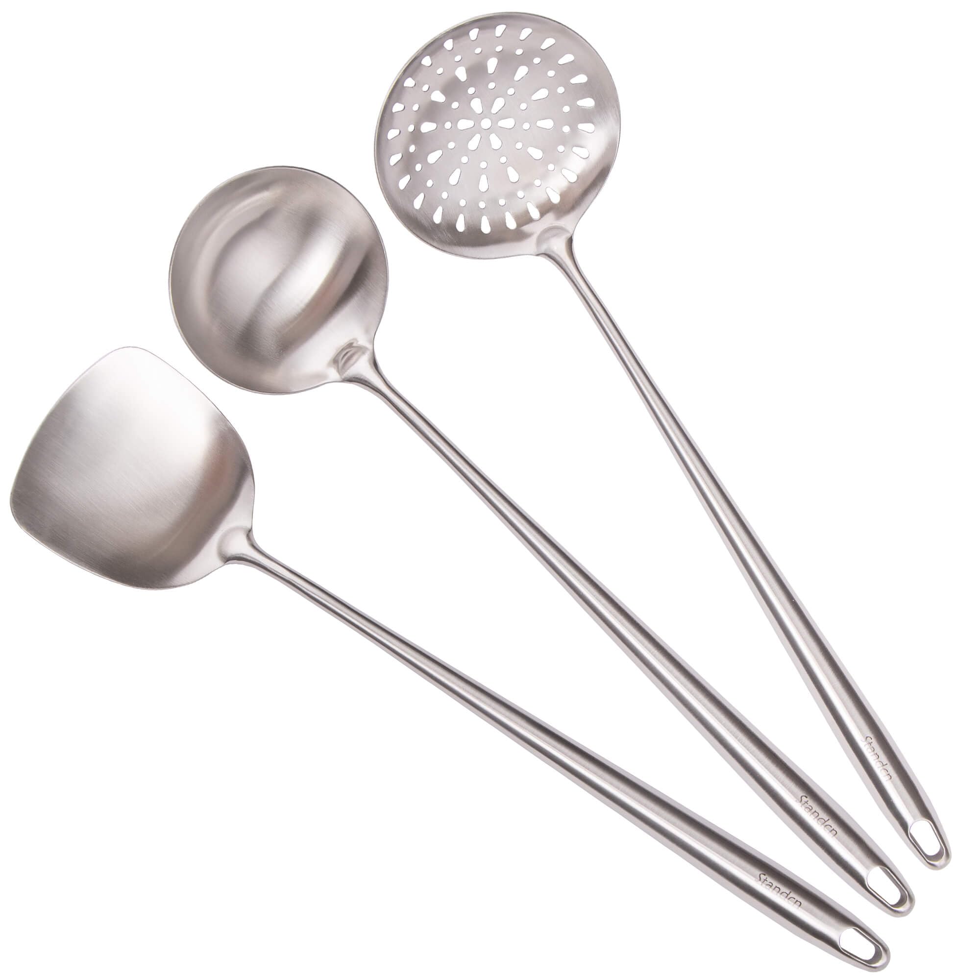Standcn espátula para wok alargada, ideal para salteos rápidos y giro preciso.