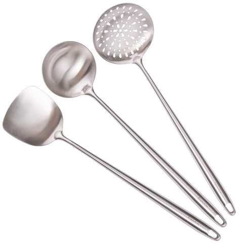Standcn espátula para wok alargada, ideal para salteos rápidos y giro preciso.