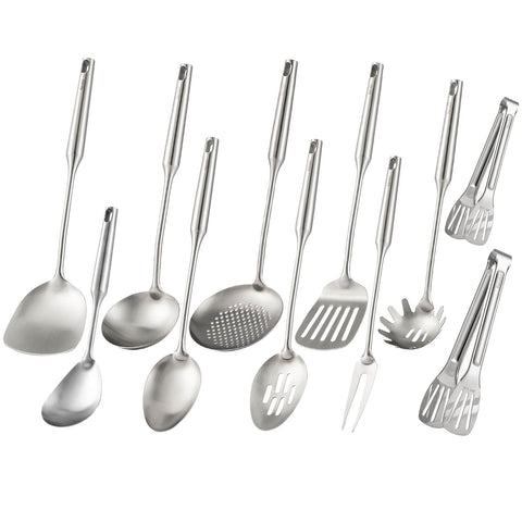 Standcn conjunto de utensilios de cocina en acero 18/10, duradero y elegante para cualquier cocina.