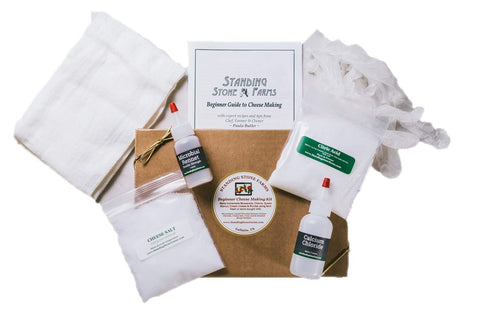 Kit básico de Standing Stone Farms para hacer queso en casa con todo incluido