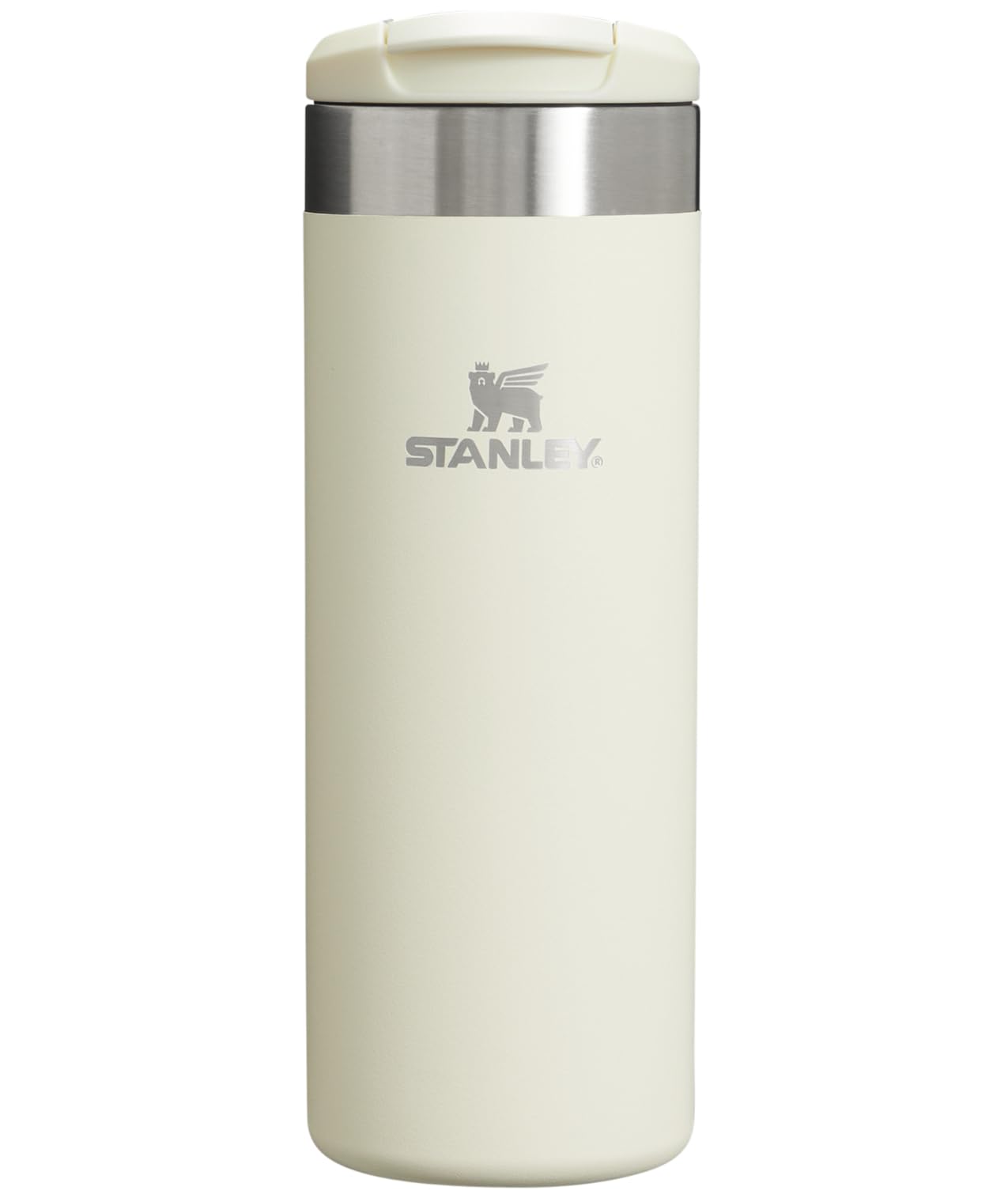 Botella Stanley AeroLight Transit 16 onzas, vista frontal, ligera y duradera para el día.
