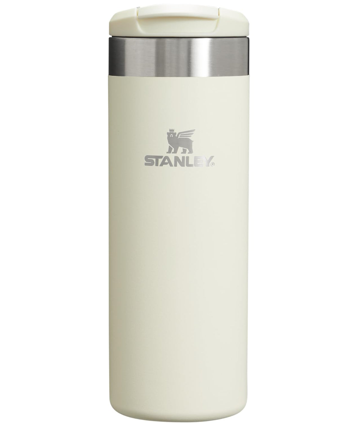 Botella Stanley AeroLight Transit 16 onzas, vista frontal, ligera y duradera para el día.