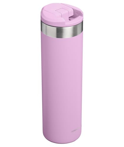 Stanley AeroLight Transit Bottle 20 oz, perfil estrecho para caber en portavasos.