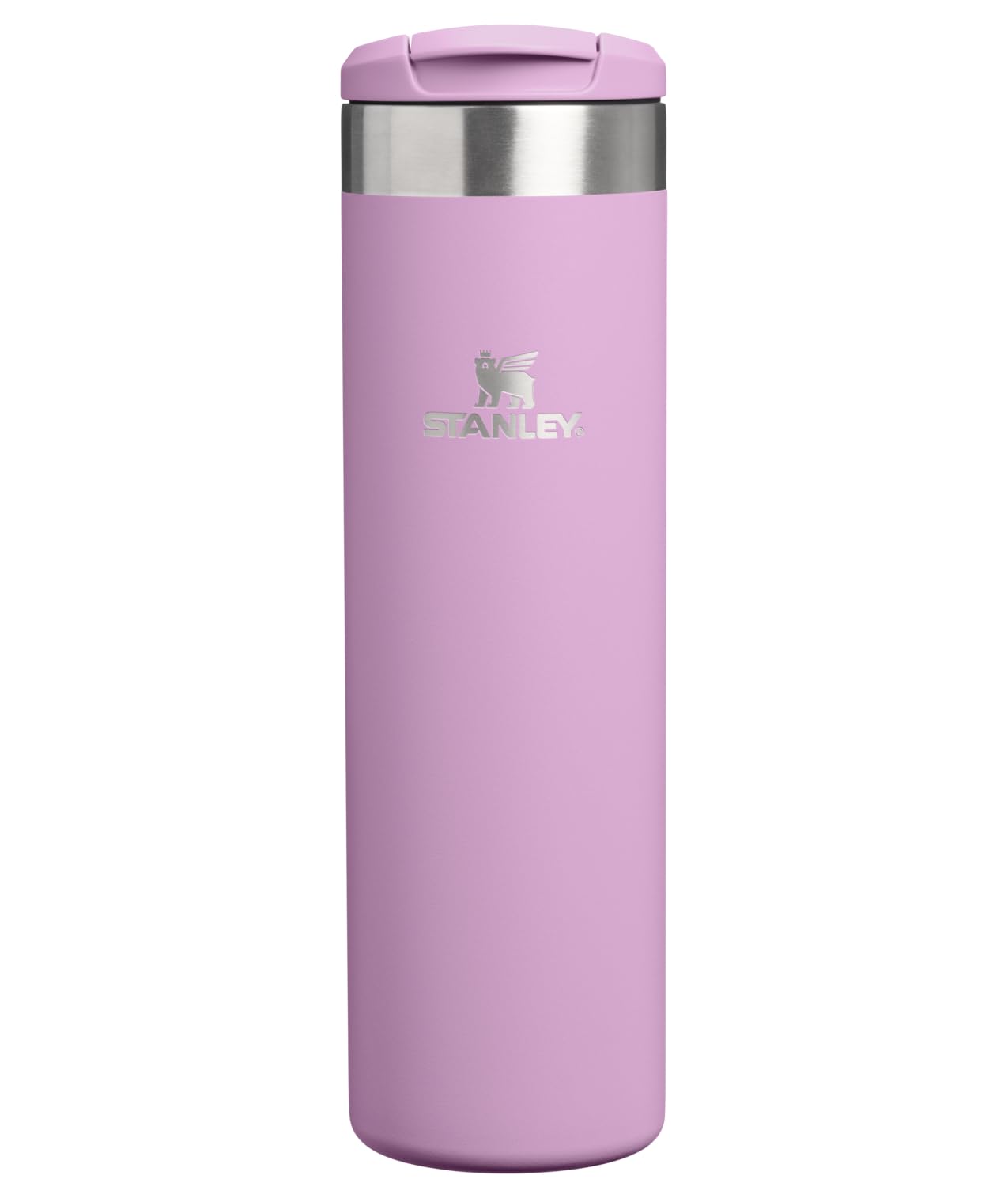 Stanley AeroLight Transit Bottle 20 oz con tapa de bloqueo para evitar derrames en la bolsa.