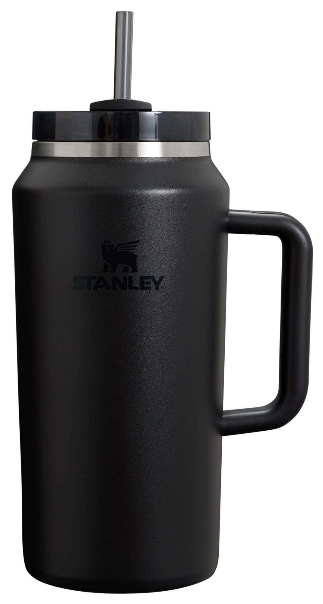 STANLEY Quencher H2.0 64oz vista frontal, gran capacidad para viajes y deporte.