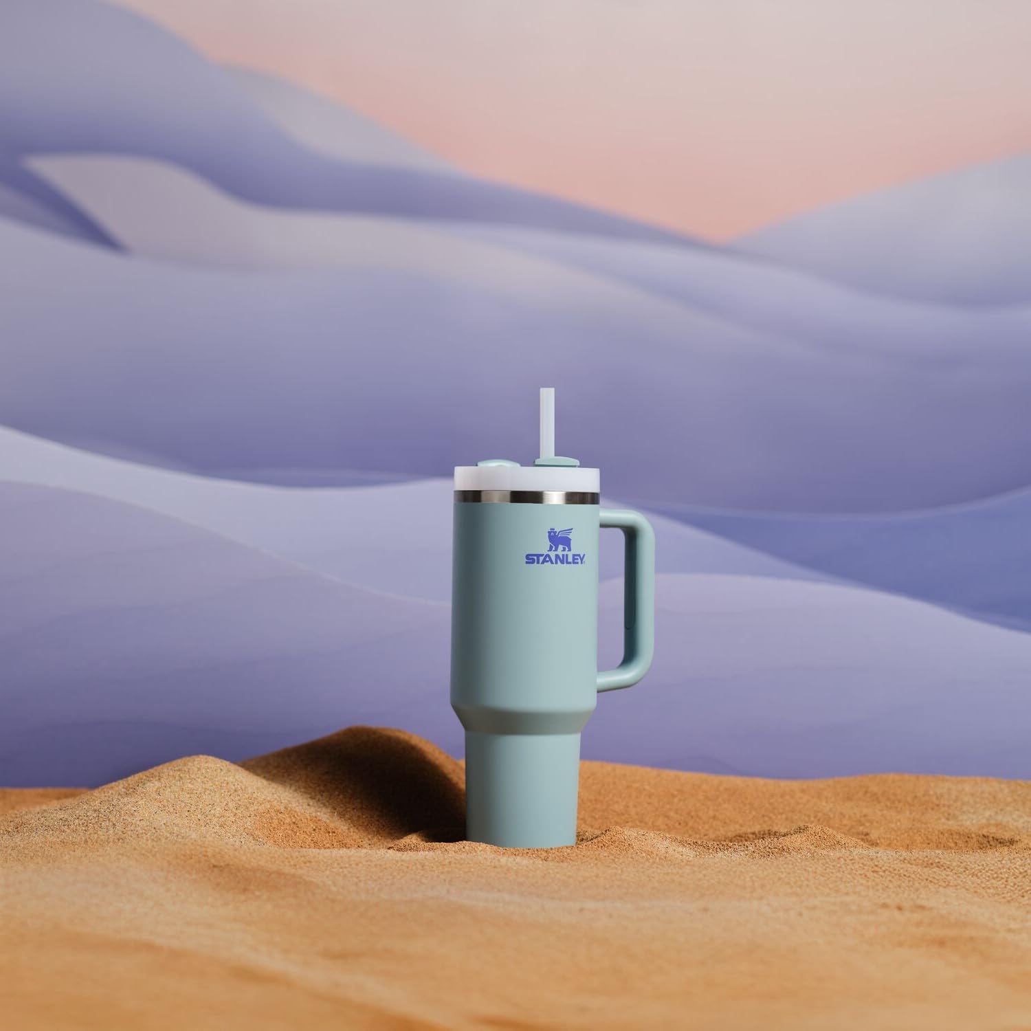 Diseño apto para portavasos con Stanley Quencher H2.0 para coche y viaje.