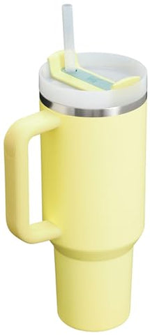 STANLEY Quencher H2.0 con pajita Pomelo, ideal para beber con una mano.