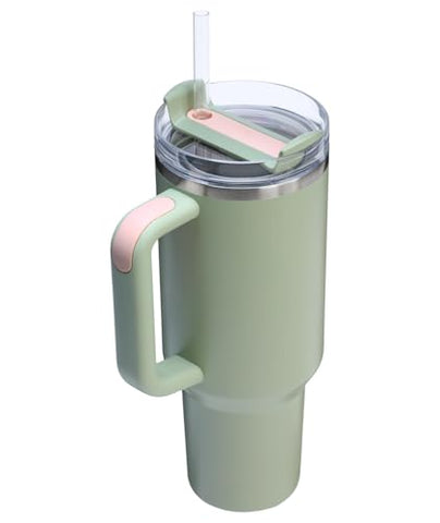 STANLEY Quencher H2.0 con pajilla reutilizable para sorbos sostenidos.