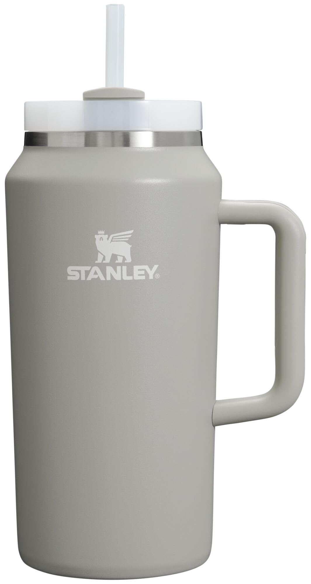 STANLEY Quencher H2.0 64oz con asa, ideal para viajes y largas jornadas.
