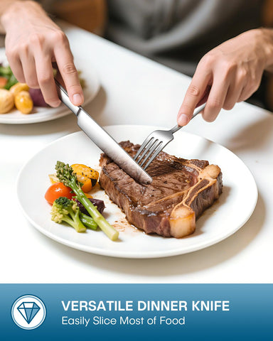 Stapava 40 piezas: cucharas de cena brillantes para servicio cómodo