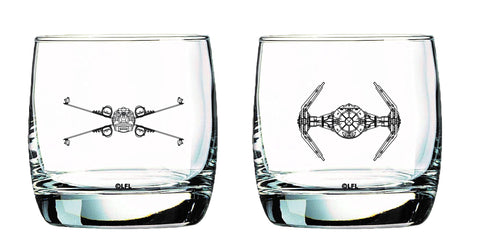 STAR WARS copas X-Wing de 10 onzas para cócteles elegantes
