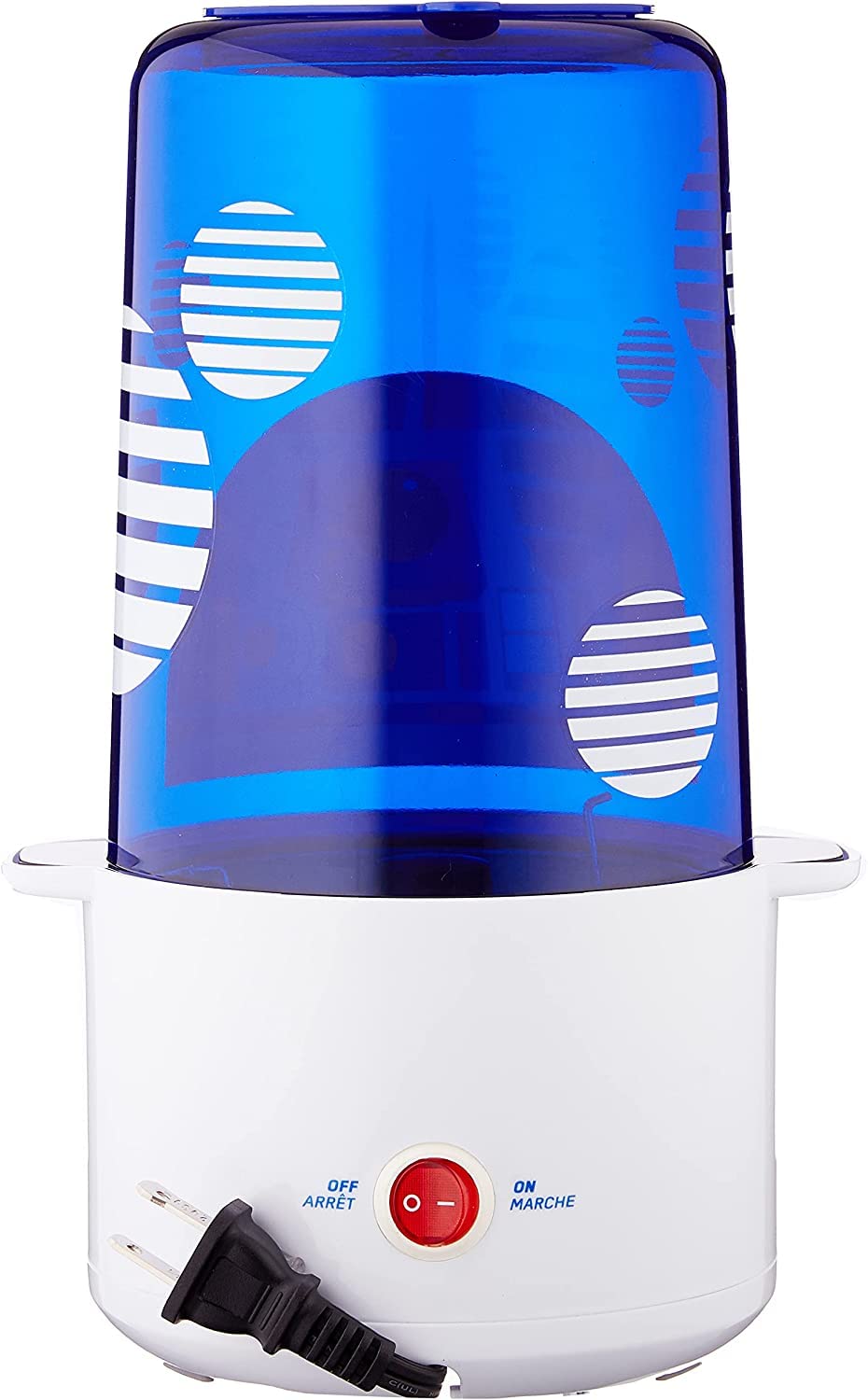 Star Wars R2-D2 Stir Popcorn Popper interior con superficie antiadherente para cocción uniforme.