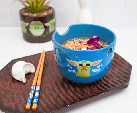 Star Wars tazón ramen cerámico Grogu, apto para microondas y lavavajillas