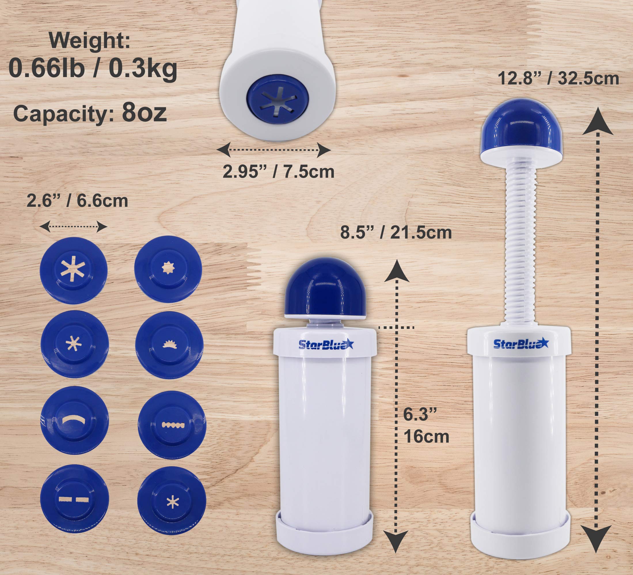 StarBlue Churrera: partes desmontables facilitan la limpieza.