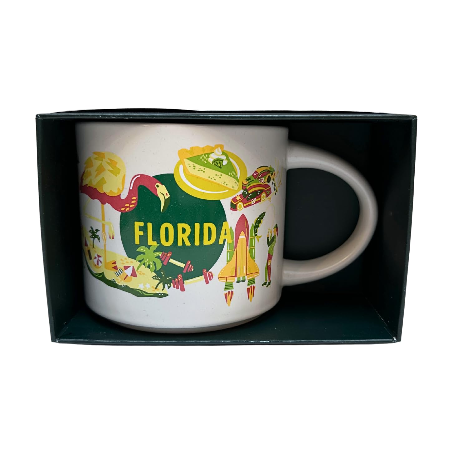 Starbucks Discovery Series Florida, taza cerámica ergonómica en mano, experiencia cómoda