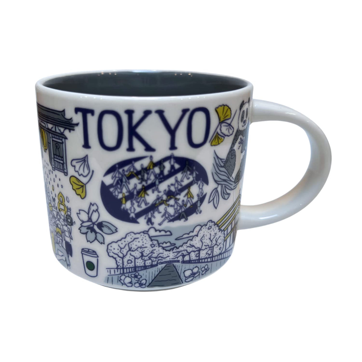 Starbucks Serie Estuve Allí Tokio, taza cerámica con diseño mixto, ideal para tu café matutino.