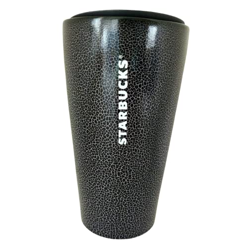 Starbucks Tumbler de cerámica crackle de 12 onzas, vista frontal, ideal para bebidas calientes o frías.