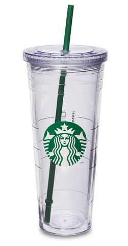 Starbucks Venti vaso frío 24 onzas con doble pared, mantiene la bebida fría por más tiempo.