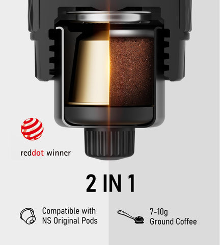 STARESSO Classic con compatibilidad NS y café molido para más opciones.
