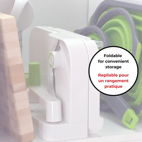 Starfrit Cortadora de fiambres diseño plegable facilita almacenamiento compacto