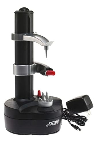 Starfrit Rotato Express 2.0, conector 6V y baterías, opción portátil para uso sin enchufe.