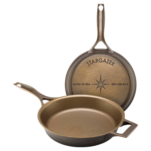 Sartén Stargazer 12 pulgadas con superficie lisa para cocción suave y limpieza fácil.
