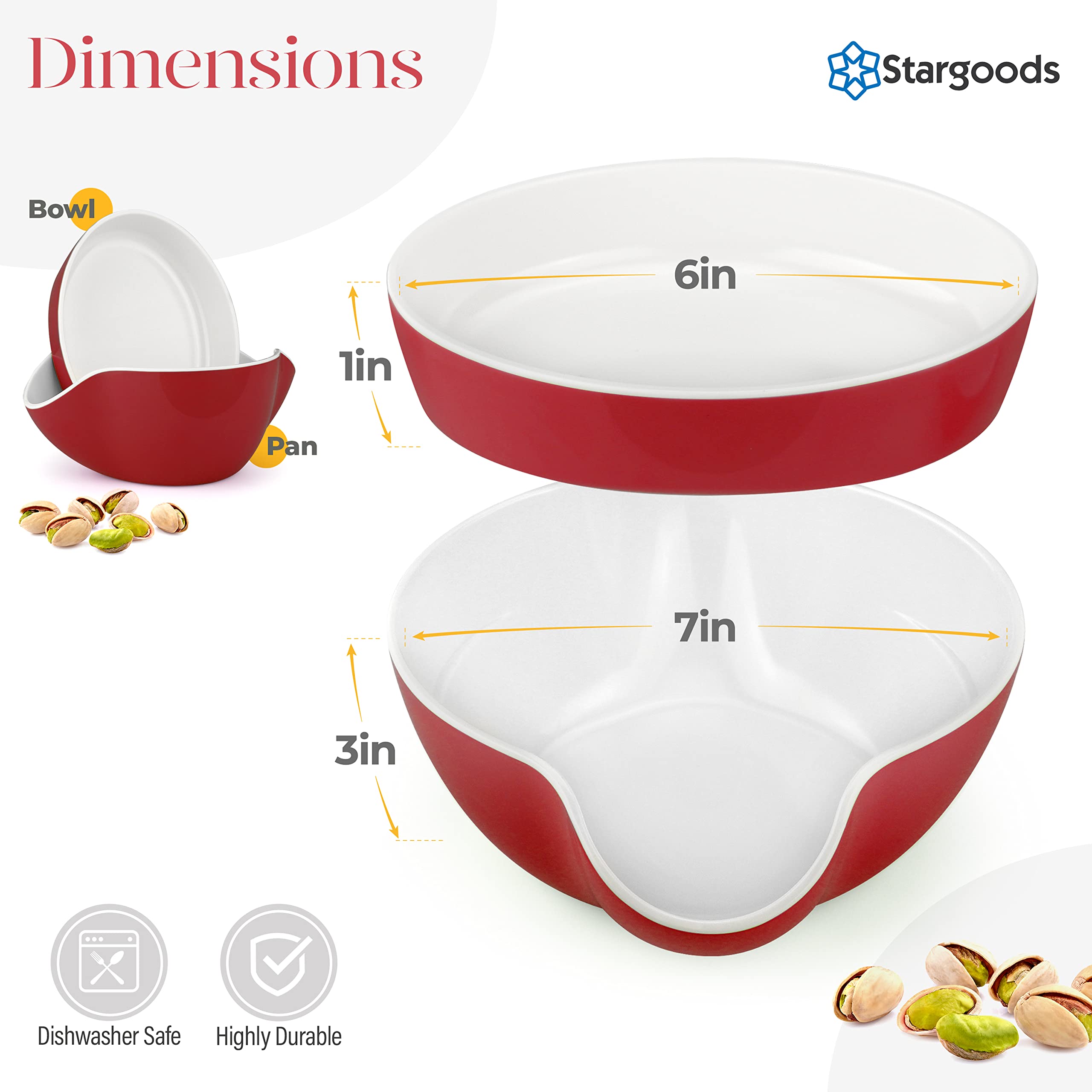 Stargoods Pistachio Bowl, ideal para servir frutos y dulces en una mesa organizada.