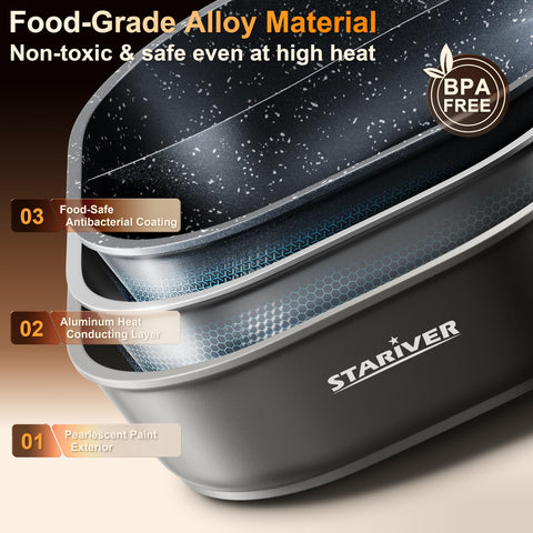 Stariver Diseño cuadrado ofrece amplio espacio para ingredientes y movimientos.