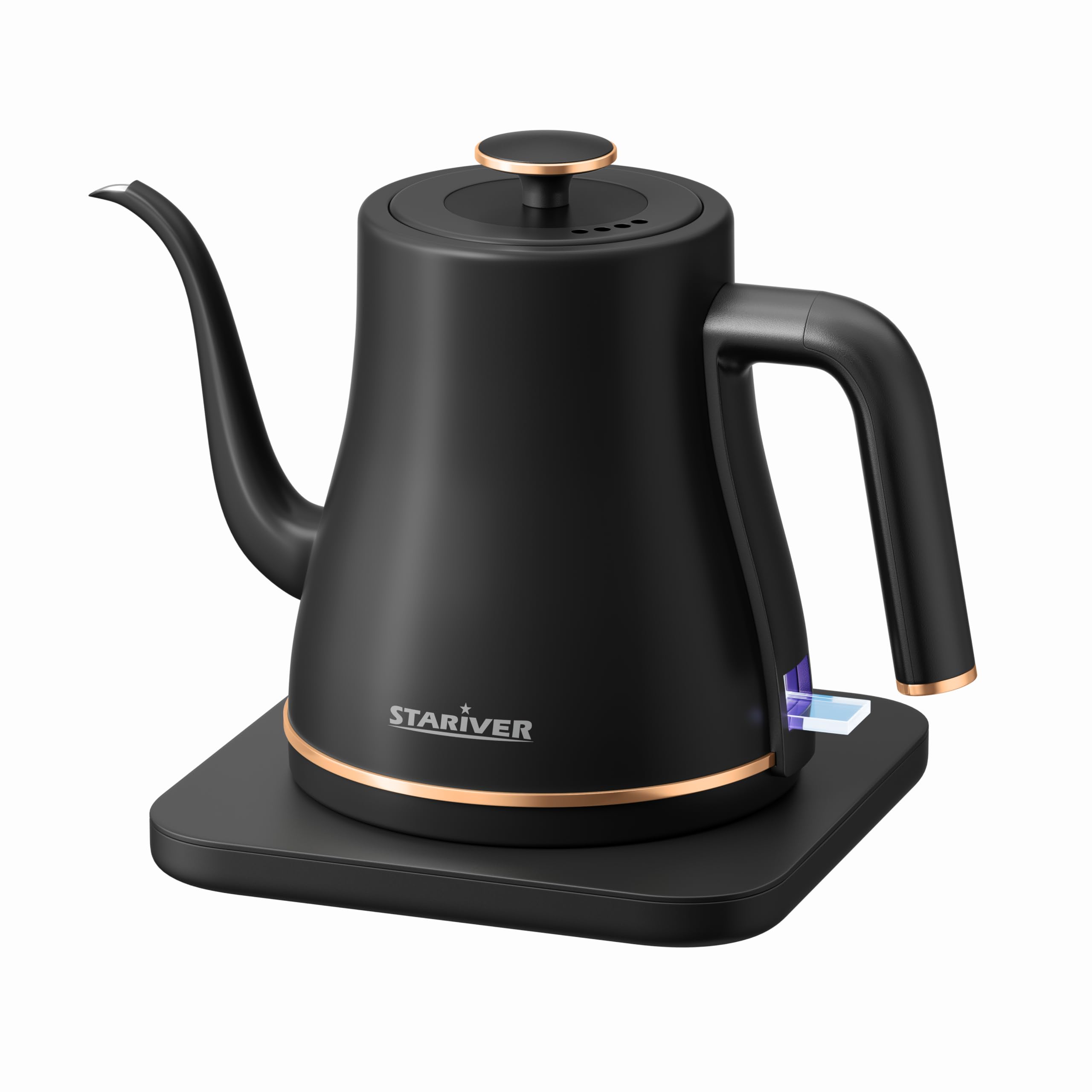 Stariver hervidor eléctrico con boquilla gooseneck para vertidos precisos.