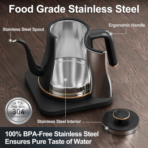 Stariver hervidor gooseneck ofrece vertidos controlados para café y té.