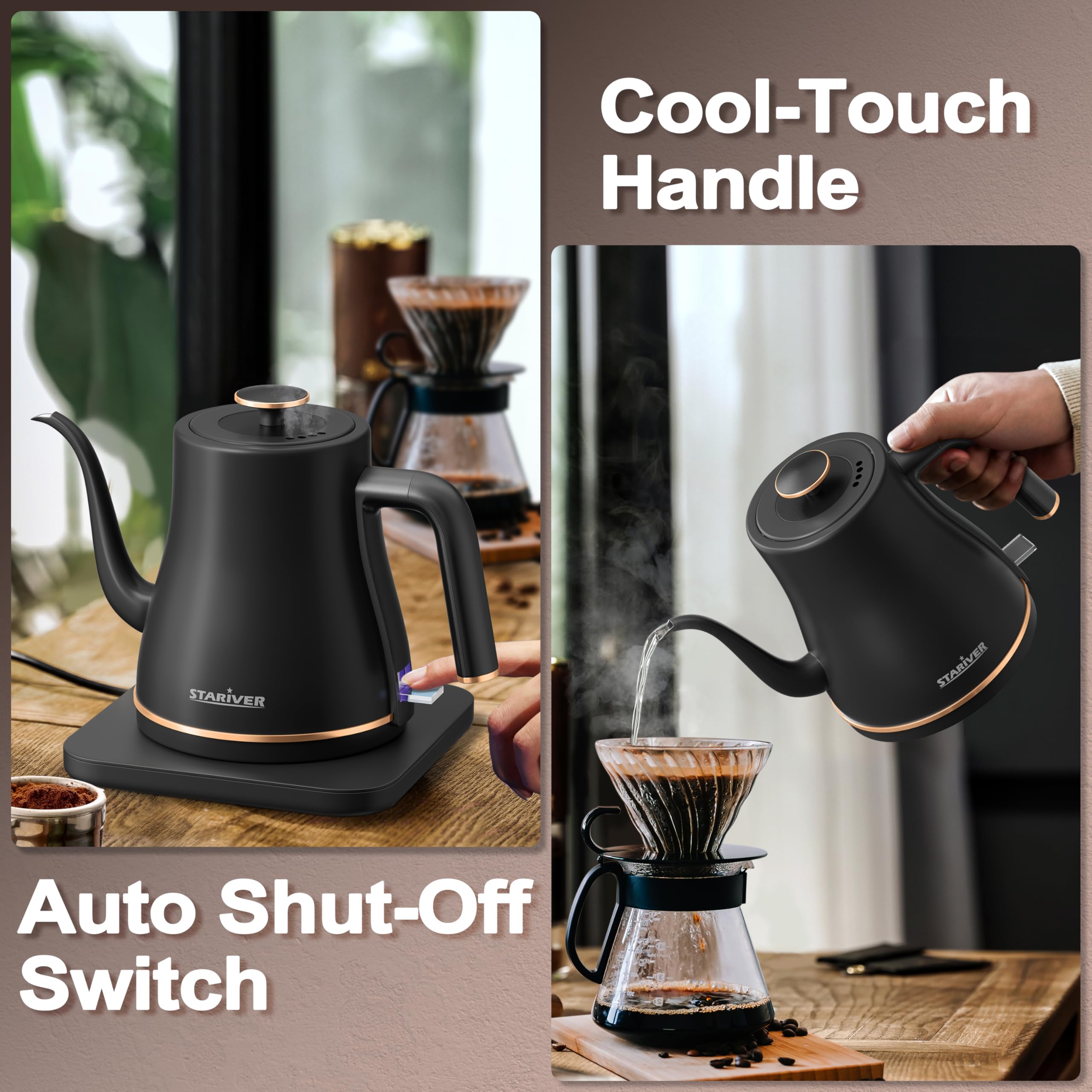 Mango ergonómico de Stariver, fácil de sostener y usar.