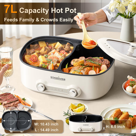 Interior antiadherente de una pieza facilita la limpieza tras la comida.