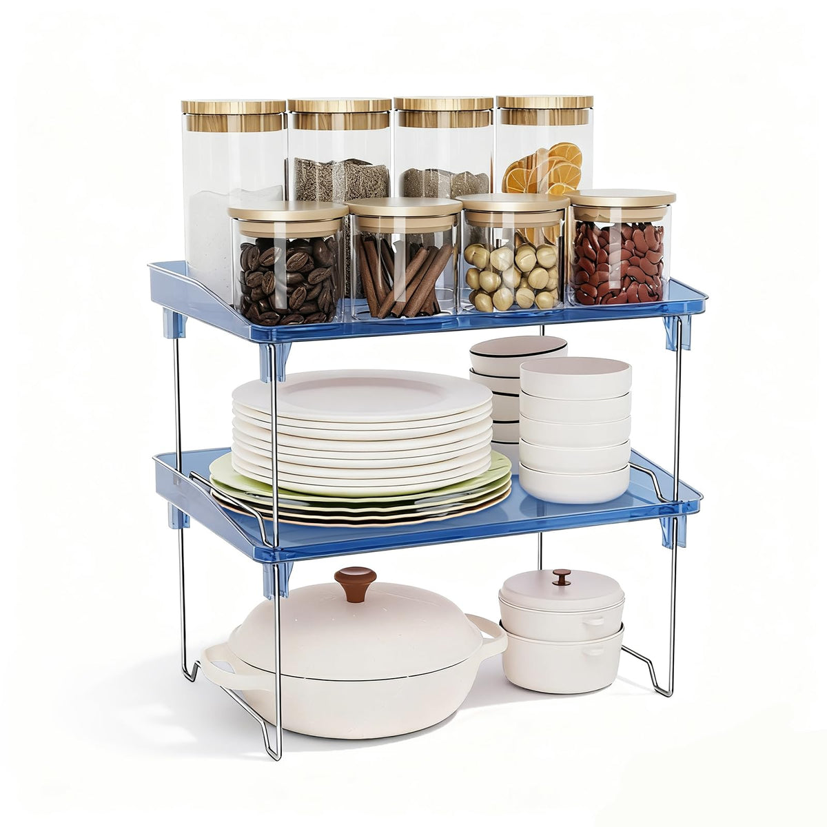 STARLATTA estante organizador acrílico para cocina, crea espacio extra para especias