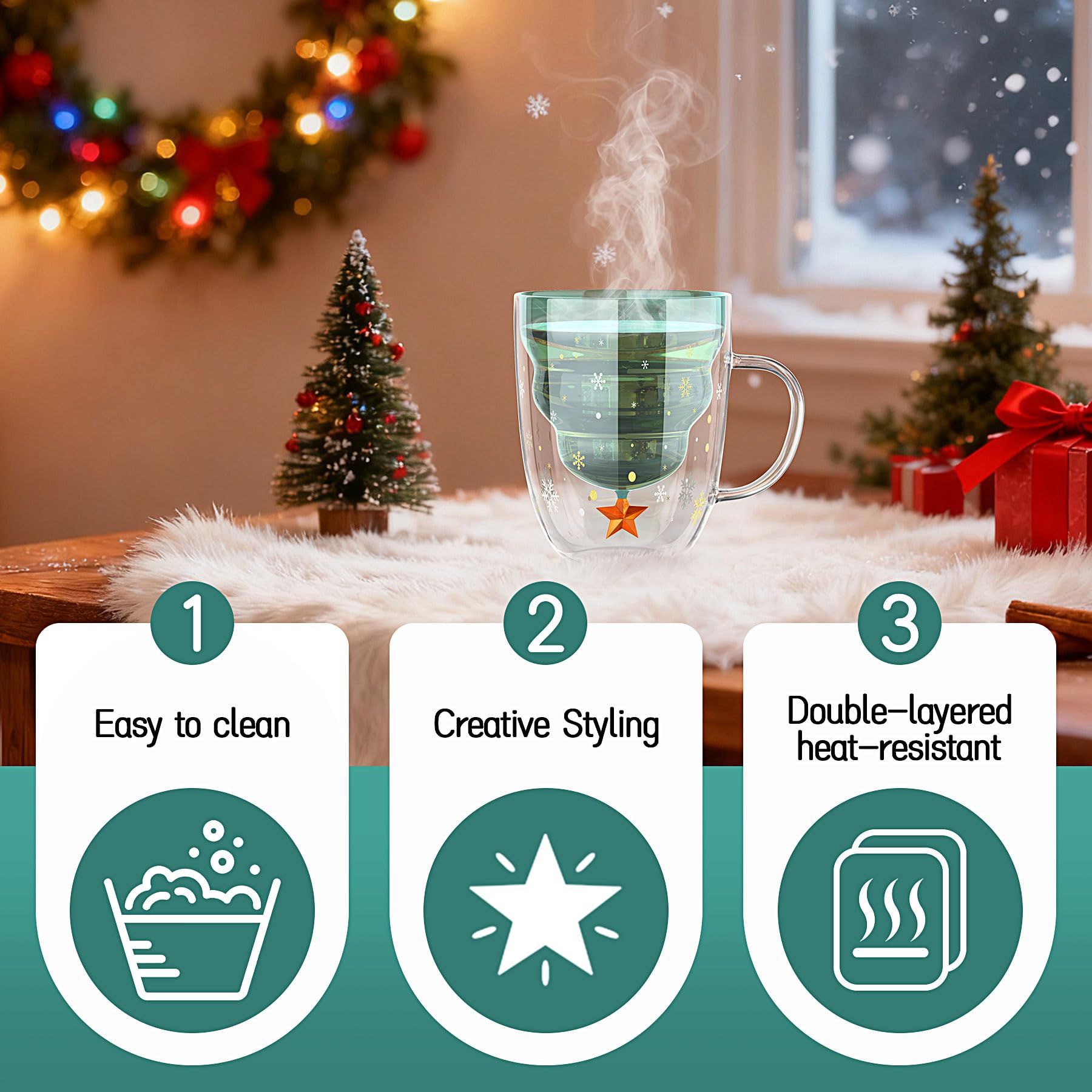 Tapa copo de nieve de silicona sin olor para usar como posavasos.