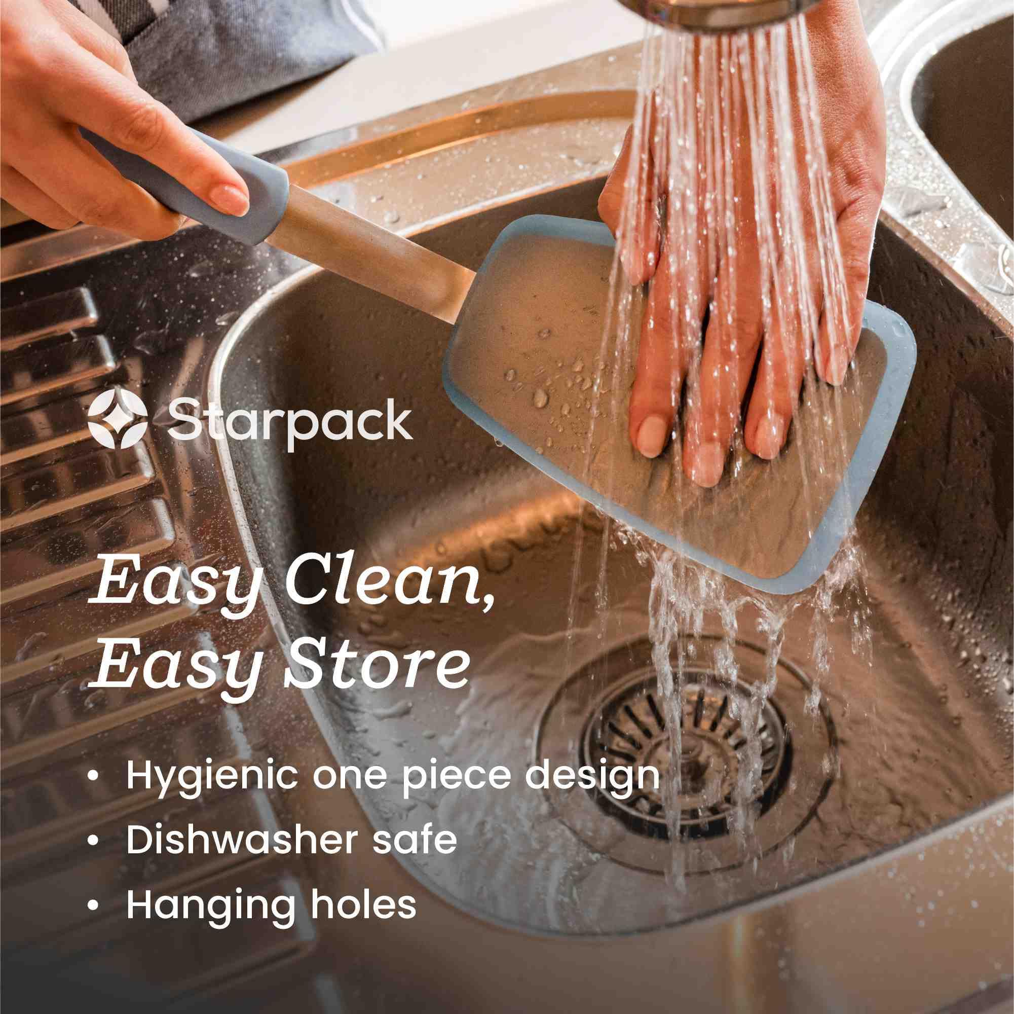 StarPack Home Flex & Flip espátula para tortitas, silicona suave y antiadherente