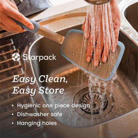 StarPack Home Flex & Flip espátula para tortitas, silicona suave y antiadherente