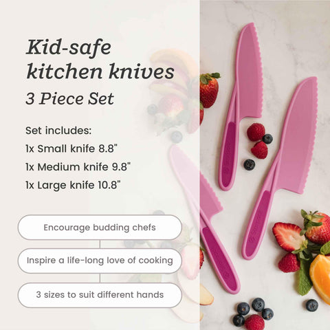 StarPack Home: cuchillo infantil mediano, filo dentado para uso real en cocina.