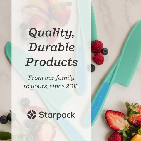 StarPack Home: cuchillo infantil mediano para niños 3 años en adelante, práctico para cocinar.