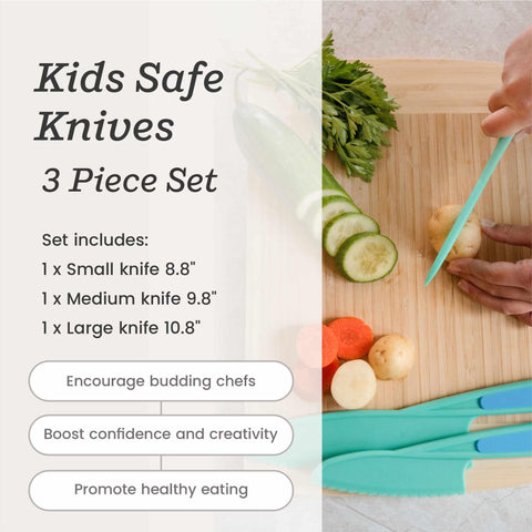 StarPack Home: cuchillo infantil pequeño ergonómico para manos pequeñas, seguro al cortar.