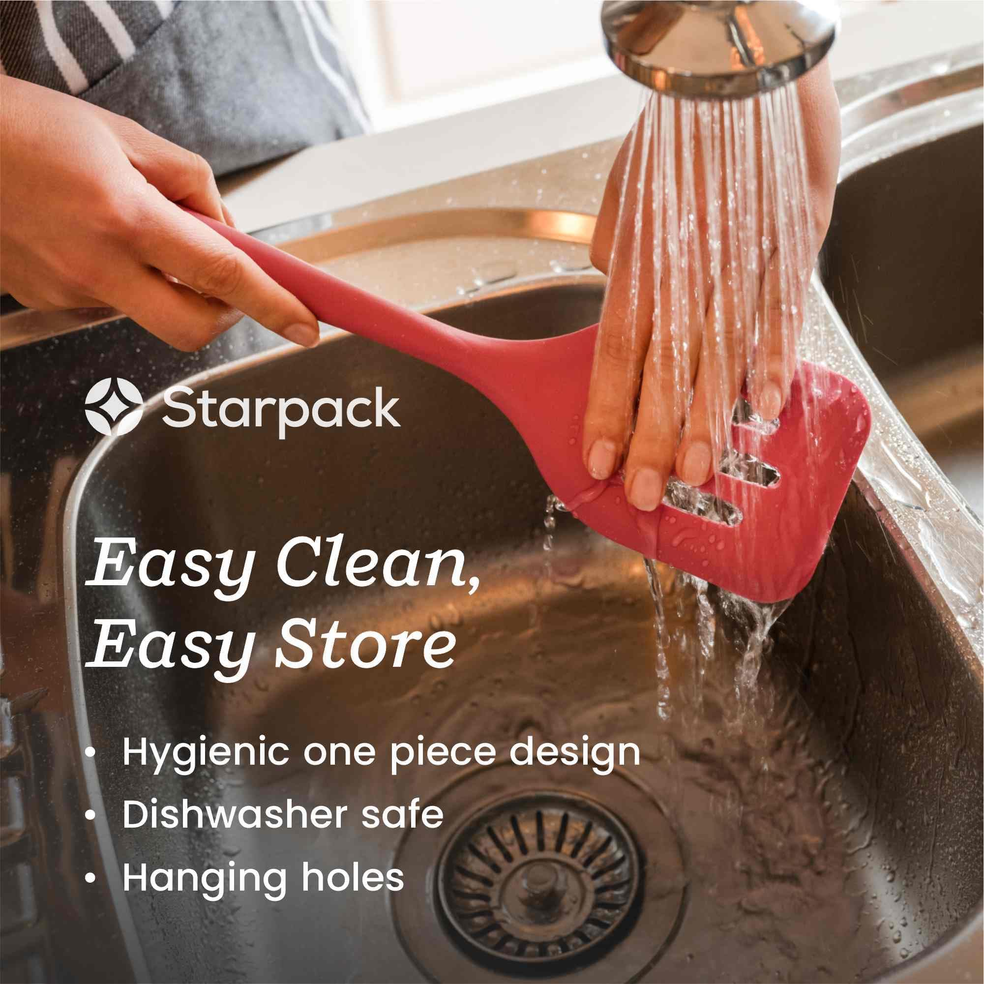 StarPack Home cucharón XL de silicona para servir, ideal para platos grandes.