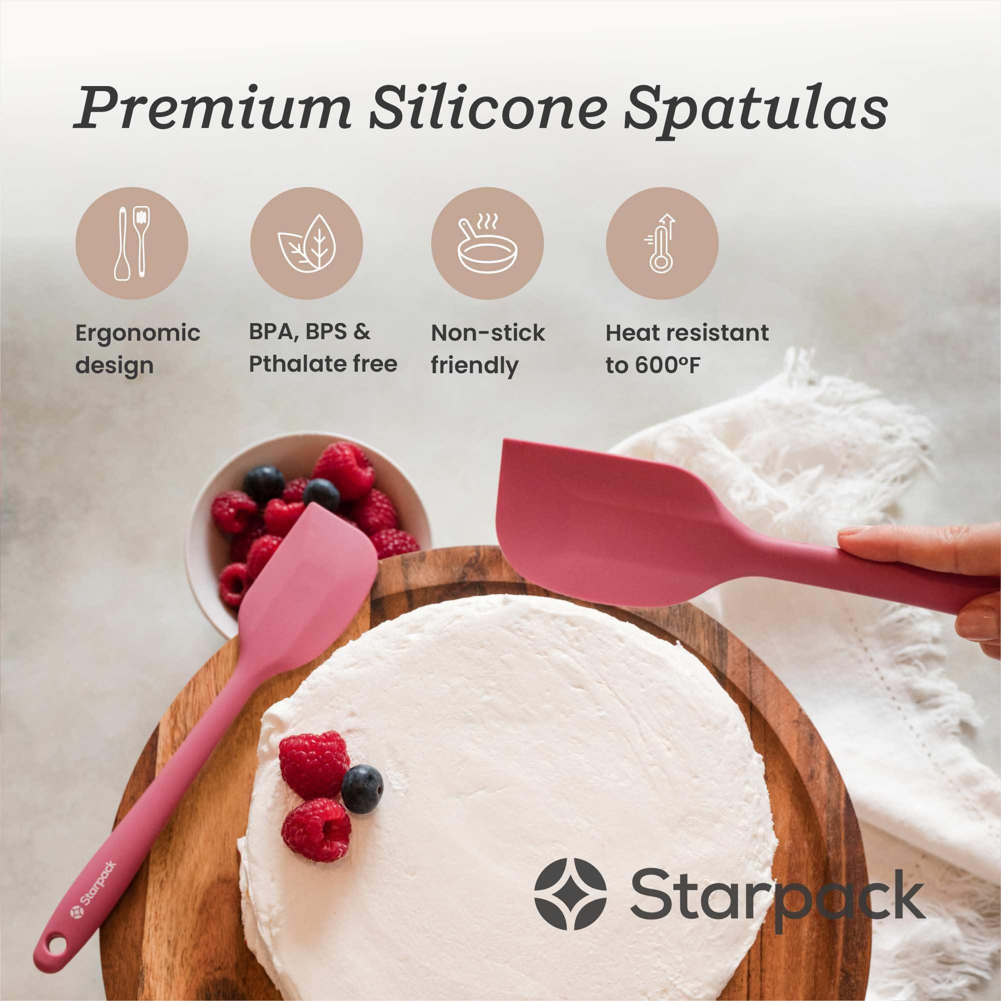 StarPack espátula pequeña para raspar y voltear con precisión