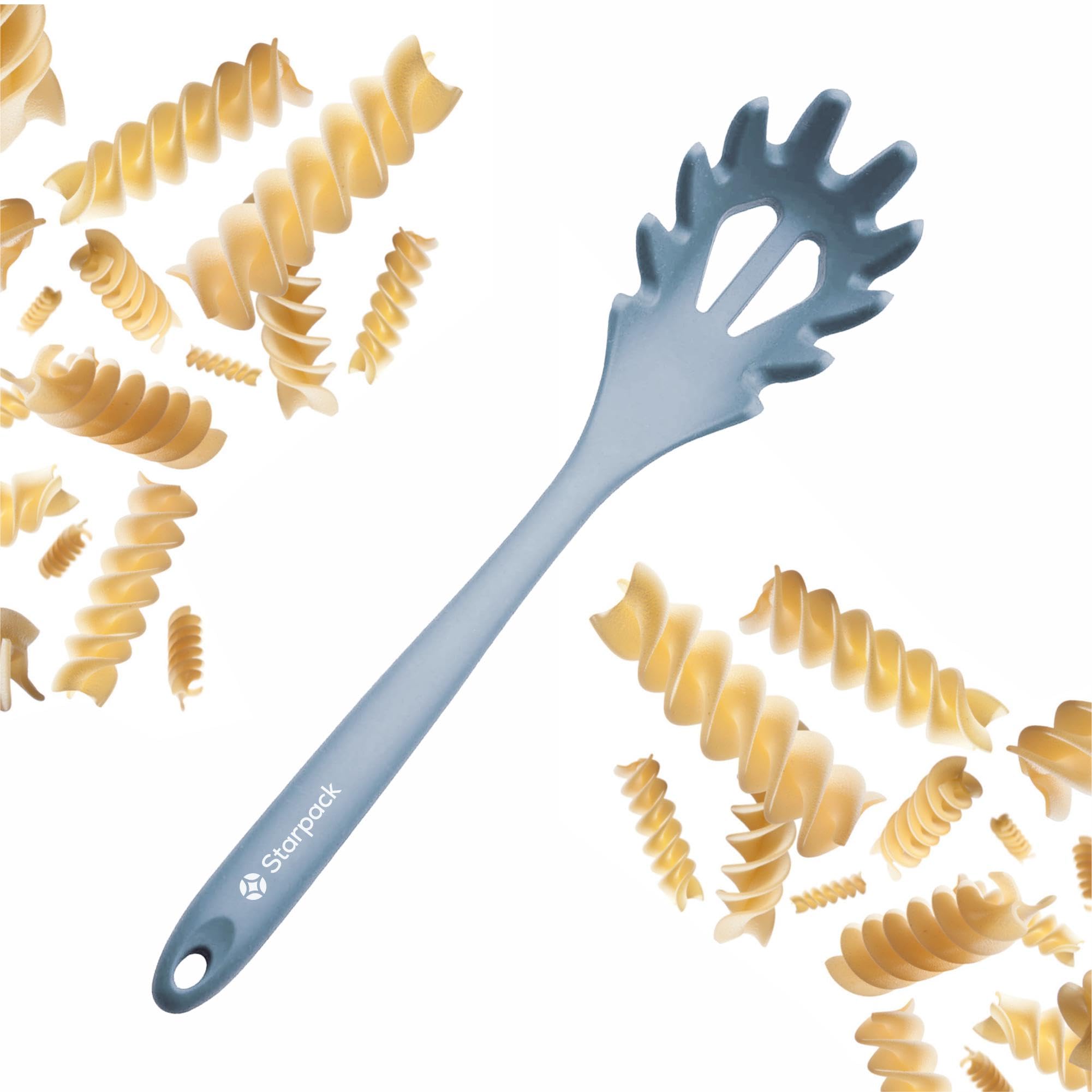 StarPack XL tenedor pasta silicona dientes: para servir espagueti sin rayar ollas antiadherentes