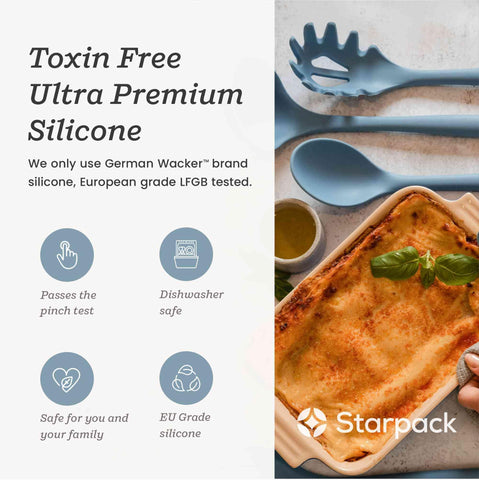 StarPack XL tenedor pasta silicona interior acero inoxidable duradero