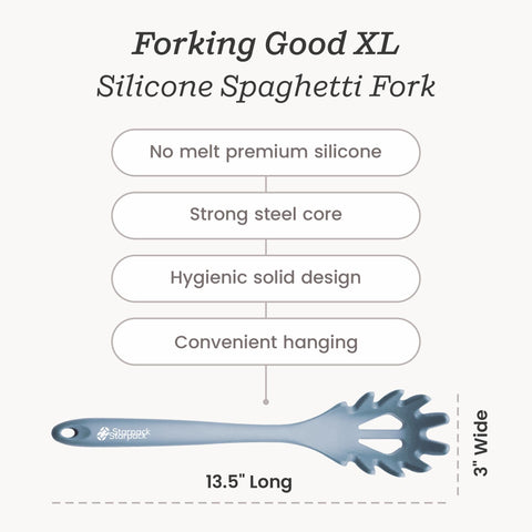 StarPack XL tenedor pasta silicona limpieza facil