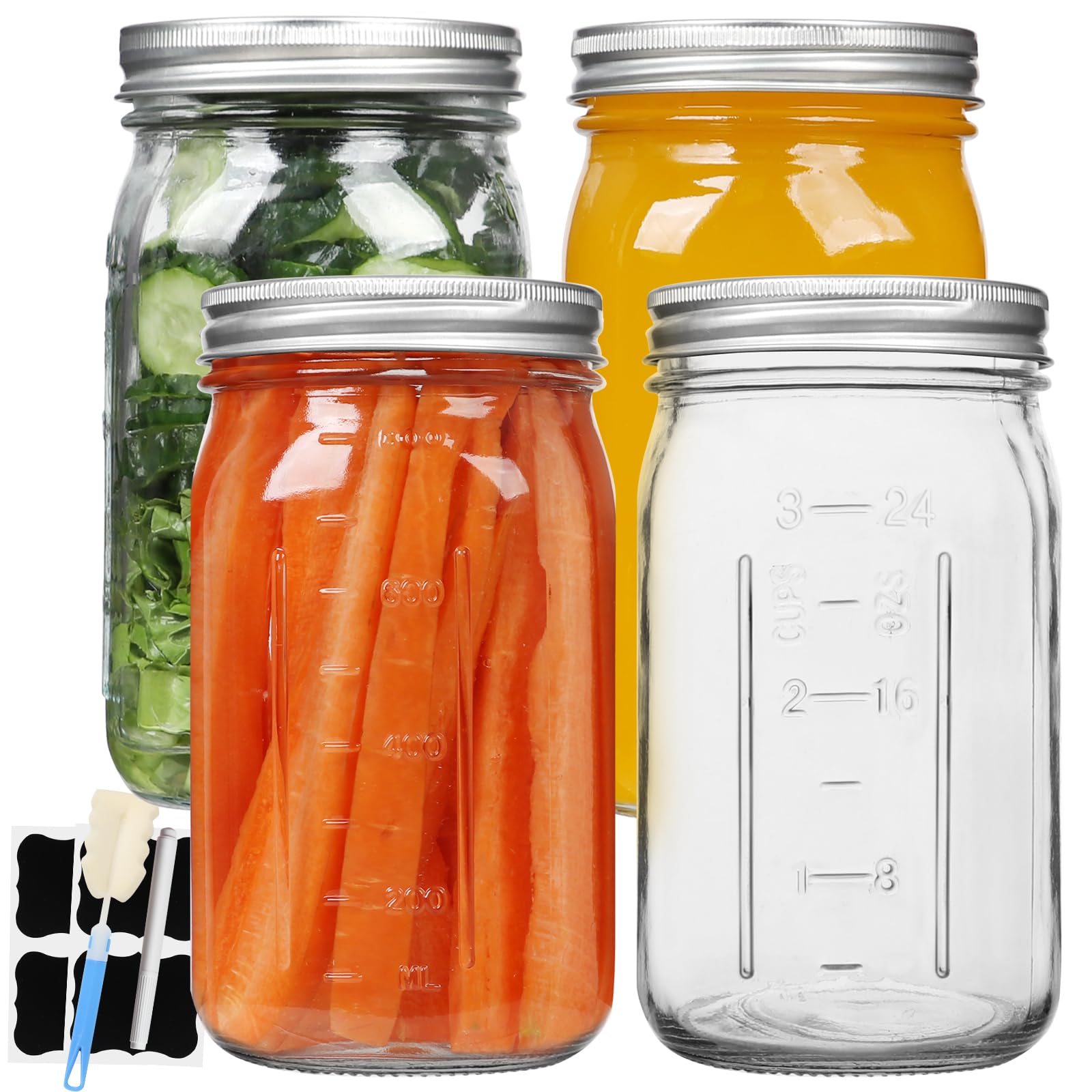 STARSIDE tarros Mason 32oz, apertura ancha, para conservar ensaladas y conservas
