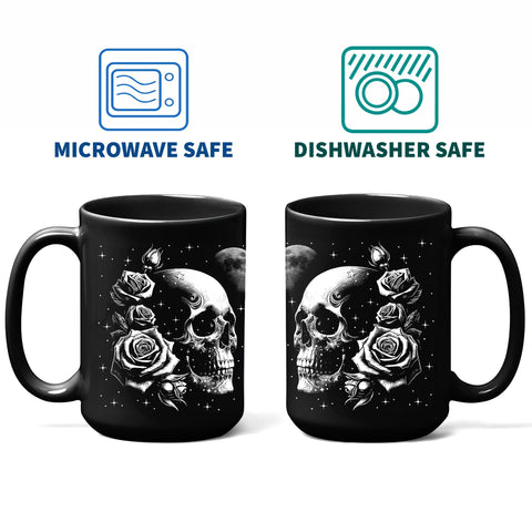 La STARTER FLUID taza cráneo es apta para microondas, facilitando calentamientos rápidos.