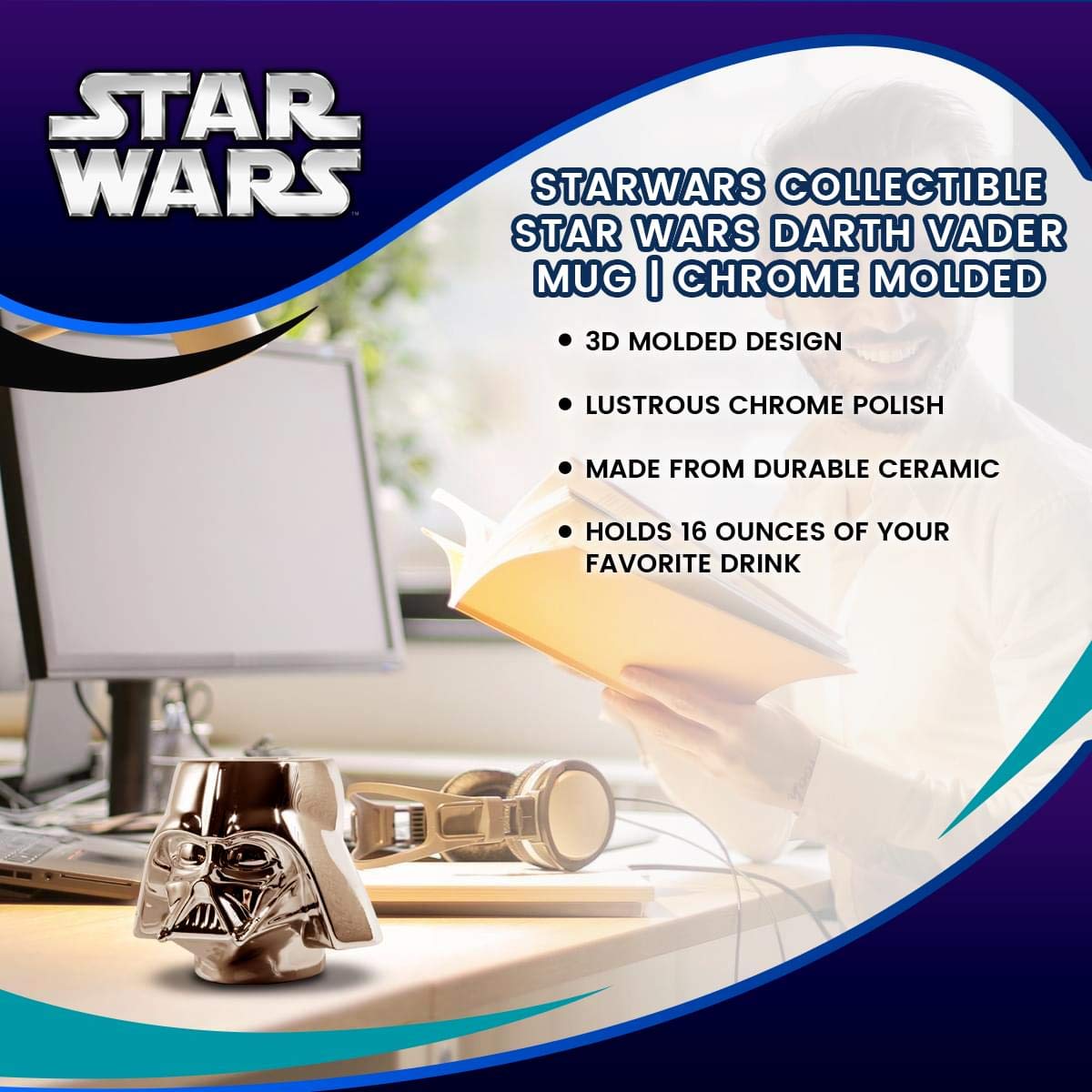 Star Wars Darth Vader taza regalo fan, perfecto para seguidores.