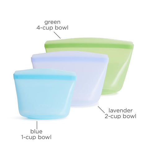 Stasher cuenco silicona 2 tazas lavanda, perfecto para porciones semanales.